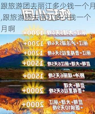 跟旅游团去丽江多少钱一个月,跟旅游团去丽江多少钱一个月啊