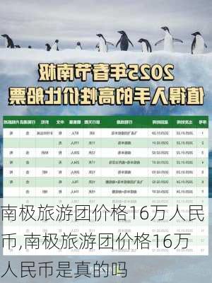 南极旅游团价格16万人民币,南极旅游团价格16万人民币是真的吗