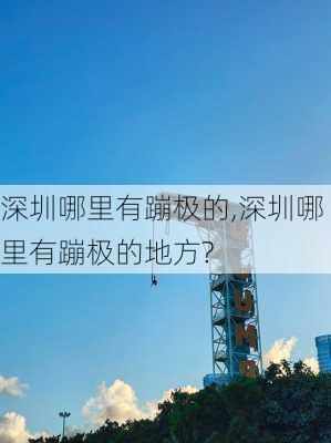 深圳哪里有蹦极的,深圳哪里有蹦极的地方?