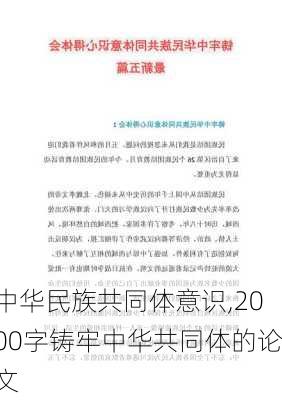 中华民族共同体意识,2000字铸牢中华共同体的论文