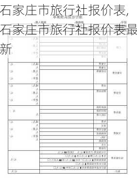 石家庄市旅行社报价表,石家庄市旅行社报价表最新