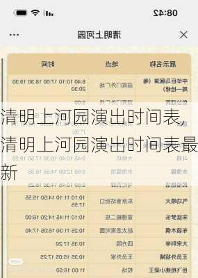 清明上河园演出时间表,清明上河园演出时间表最新