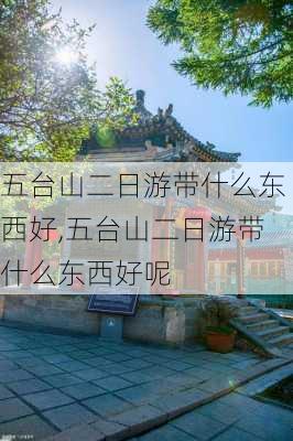 五台山二日游带什么东西好,五台山二日游带什么东西好呢