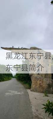 黑龙江东宁县,东宁县简介