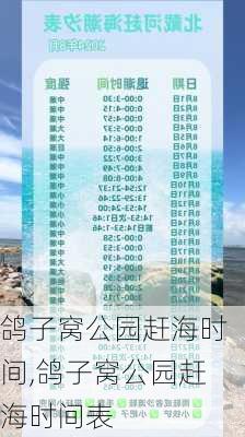 鸽子窝公园赶海时间,鸽子窝公园赶海时间表