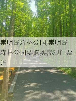 崇明岛森林公园,崇明岛森林公园要购买参观门票吗