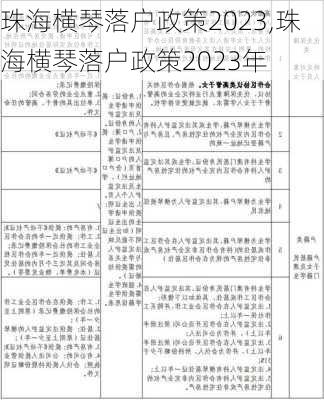 珠海横琴落户政策2023,珠海横琴落户政策2023年