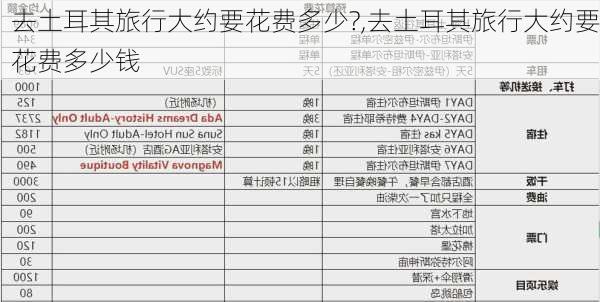 去土耳其旅行大约要花费多少?,去土耳其旅行大约要花费多少钱