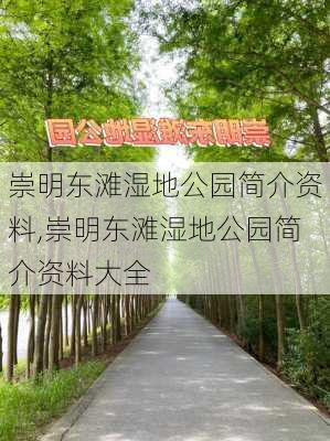 崇明东滩湿地公园简介资料,崇明东滩湿地公园简介资料大全