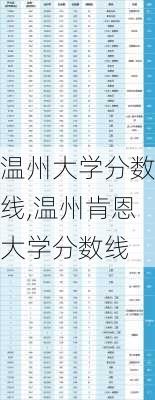 温州大学分数线,温州肯恩大学分数线