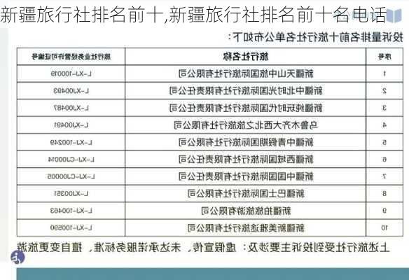 新疆旅行社排名前十,新疆旅行社排名前十名电话