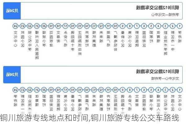 铜川旅游专线地点和时间,铜川旅游专线公交车路线